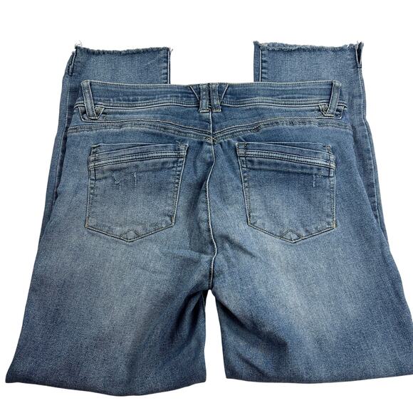 Democracy "Ab"Technology Straight Raw Hem Tummy Control Mid Rise Jeans Size 8 - Picture 3 of 12